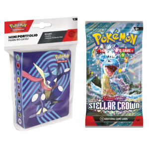 Pokémon TCG: Stellar Crown Mini Portfolio + Booster