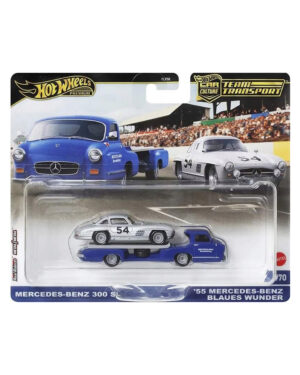Hot Wheels Team Transport Mercedes-Benz 300SL + '55 Blaues Wunder