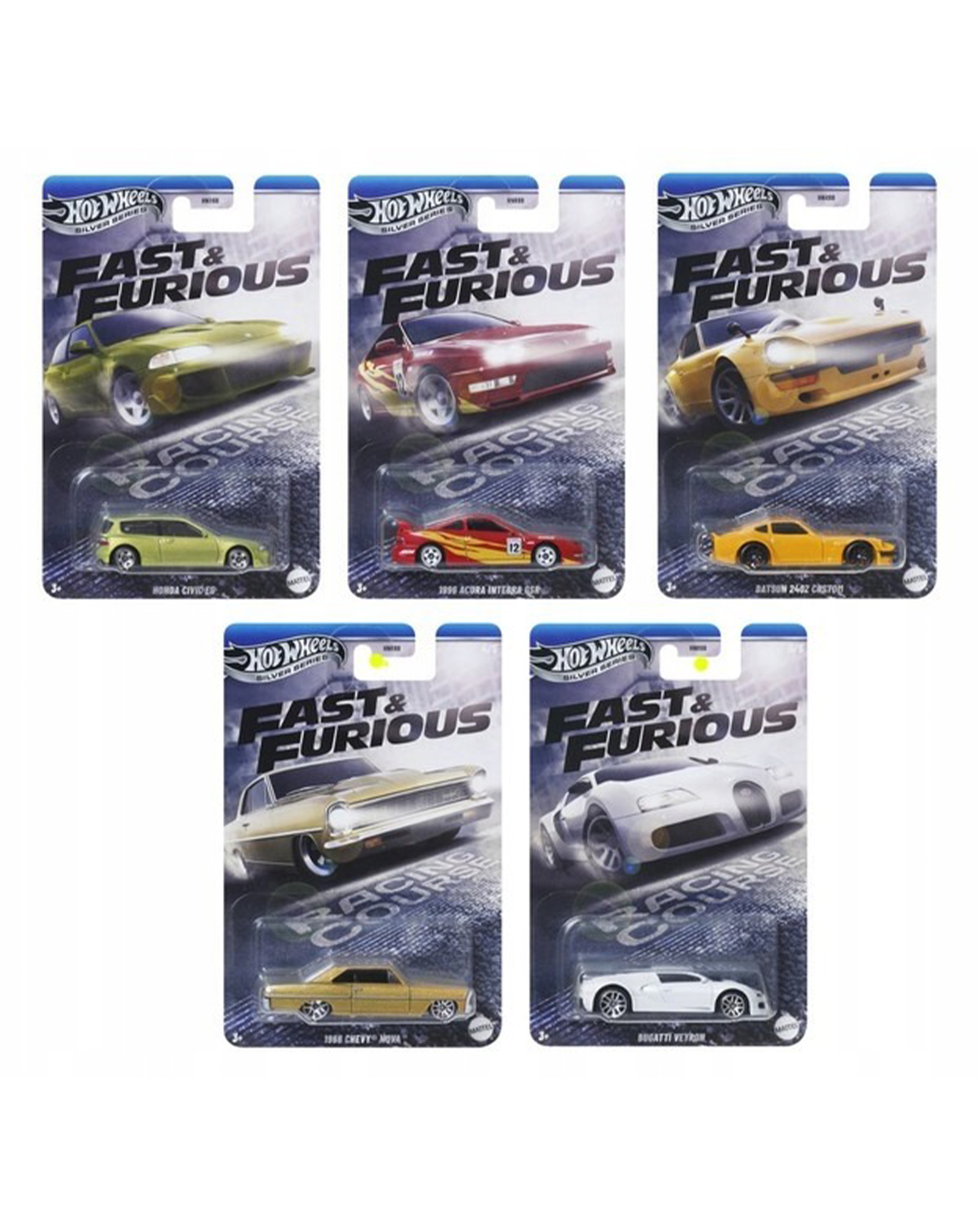 Zestaw Hot Wheels Fast & Furious Racing Course 5 szt. - Krajen
