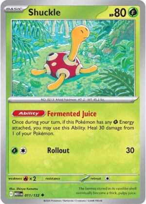 Karta Pokémon: Mega Evolution - 011 - Shuckle (Reverse Holo)