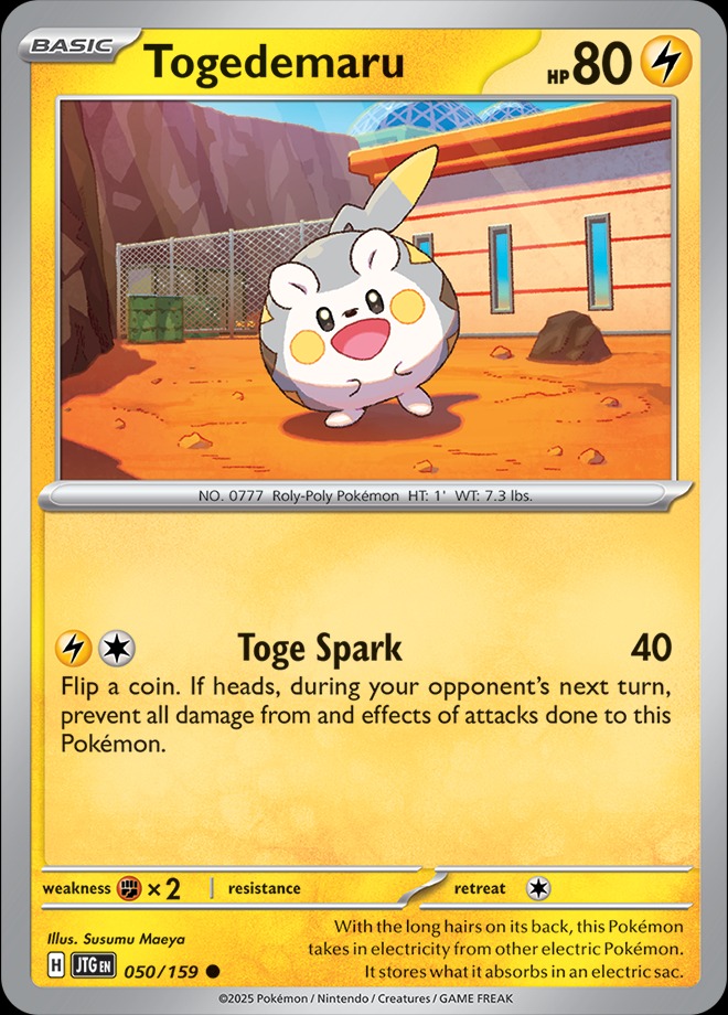 Karta Pokémon: Journey Together - 050 - Togedemaru (Reverse Holo)