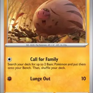 Karta Pokémon: Journey Together - 077 - Swinub (Reverse Holo)