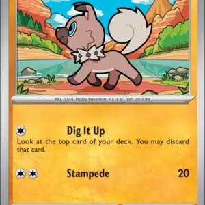 Karta Pokémon: Journey Together - 084 - Rockruff (Reverse Holo)