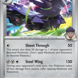 Karta Pokémon: Journey Together - 108 - Hop's Corviknight (Reverse Holo)