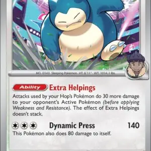 Karta Pokémon: Journey Together - 117 - Hop's Snorlax (Reverse Holo)