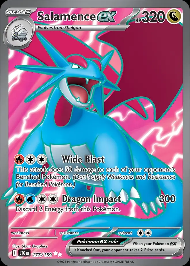 Karta Pokémon: Journey Together - 177 - Salamence ex