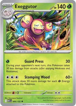 Karta Pokémon: Mega Evolution - 005 - Exeggutor (Reverse Holo)
