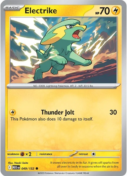 Karta Pokémon: Mega Evolution - 049 - Electrike (Reverse Holo)
