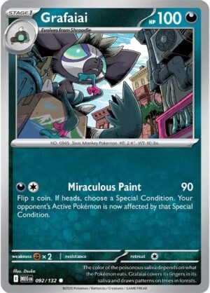 Karta Pokémon: Mega Evolution - 092 - Grafaiai (Reverse Holo)