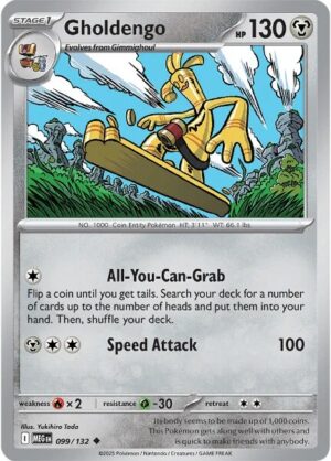Karta Pokémon: Mega Evolution - 099 - Gholdengo (Reverse Holo)