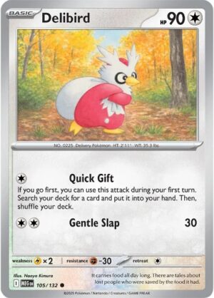 Karta Pokémon: Mega Evolution - 105 - Delibird (Reverse Holo)