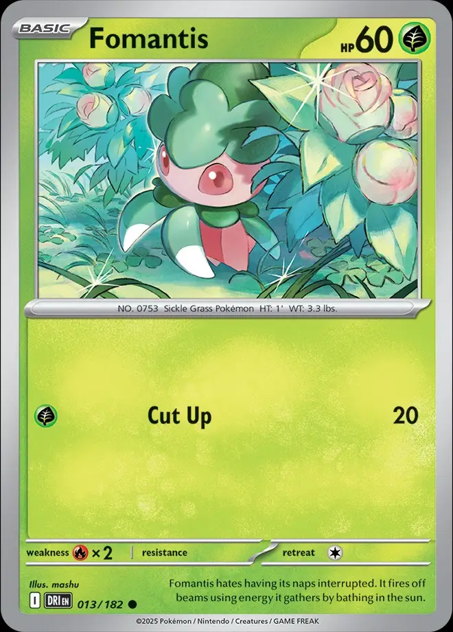 Karta Pokémon: Destined Rivals - 013 - Fomantis