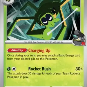 Karta Pokémon: Destined Rivals - 020 - Team Rocket's Spidops (Holo)