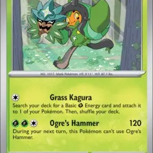 Karta Pokémon: Destined Rivals - 026 - Teal Mask Ogerpon (Reverse Holo)