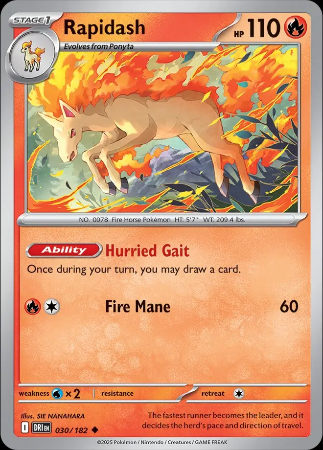 Karta Pokémon: Destined Rivals - 030 - Rapidash