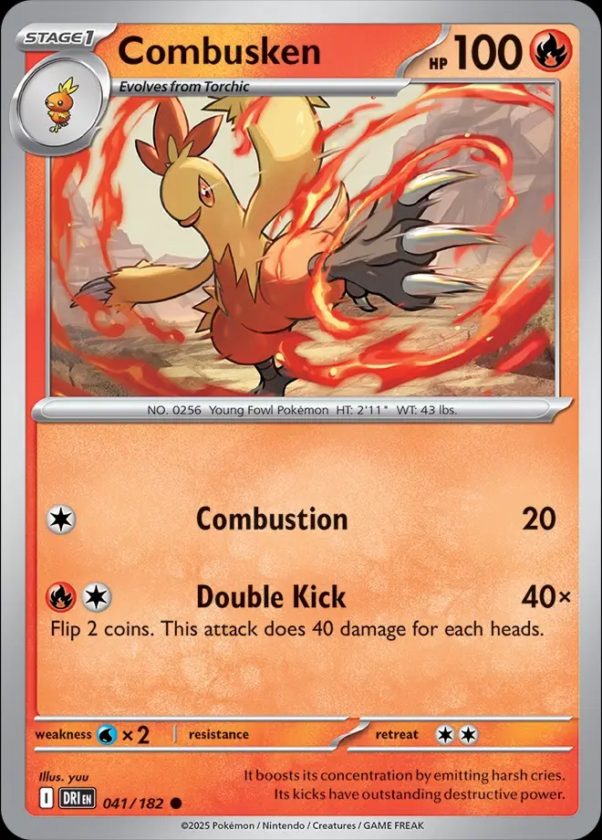 Karta Pokémon: Destined Rivals - 041 - Combusken