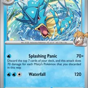 Karta Pokémon: Destined Rivals - 049 - Misty's Gyarados (Reverse Holo)