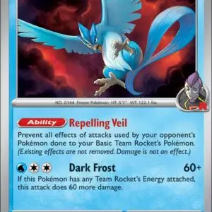 Karta Pokémon: Destined Rivals - 051 - Team Rocket's Articuno (Holo)