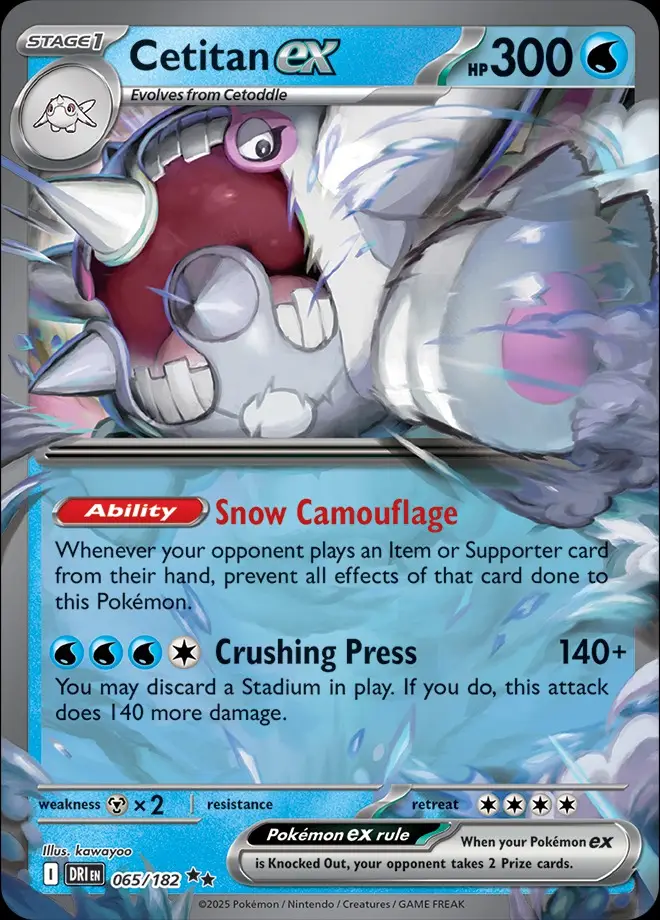 Karta Pokémon: Destined Rivals - 065 - Cetitan ex