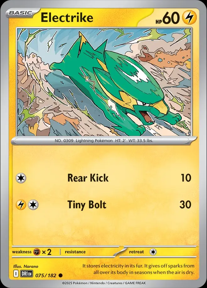Karta Pokémon: Destined Rivals - 075 - Electrike