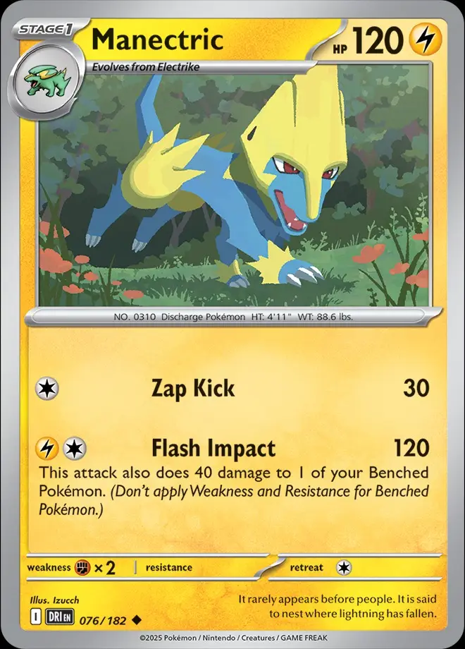 Karta Pokémon: Destined Rivals - 076 - Manectric