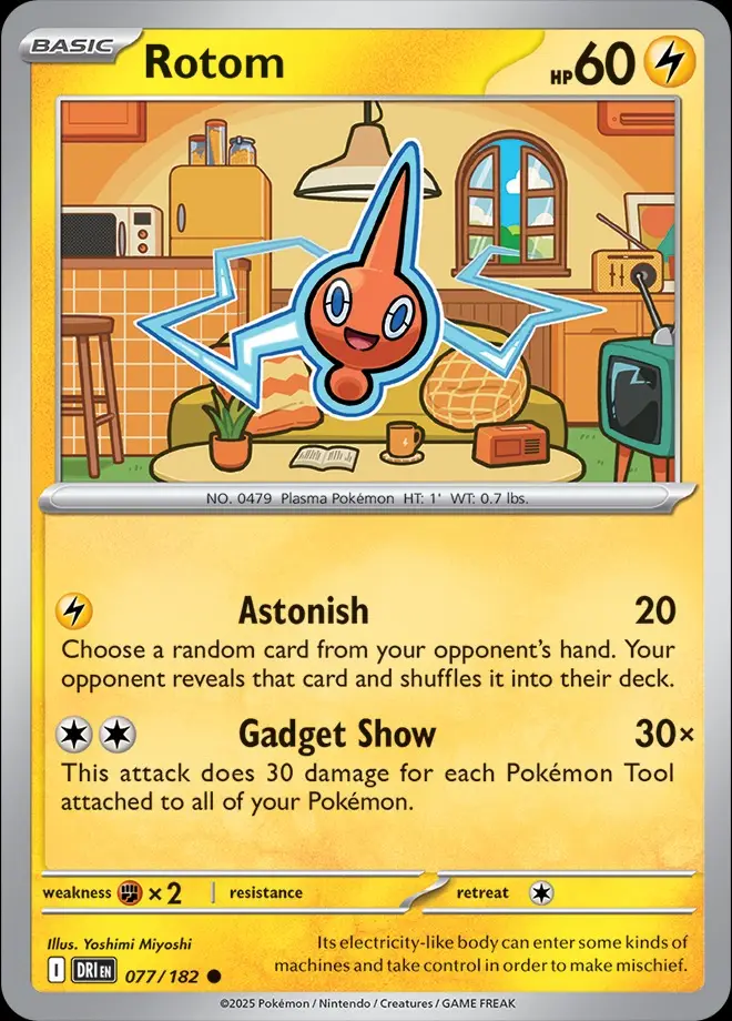 Karta Pokémon: Destined Rivals - 077 - Rotom (Reverse Holo)