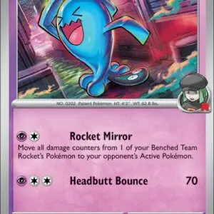 Karta Pokémon: Destined Rivals - 082 - Team Rocket's Wobbuffet (Reverse Holo)