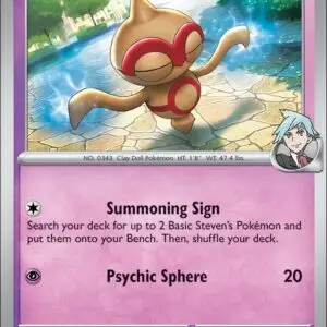 Karta Pokémon: Destined Rivals - 083 - Steven's Baltoy (Reverse Holo)