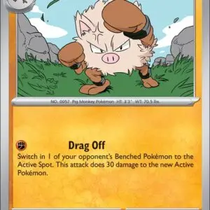 Karta Pokémon: Destined Rivals - 091 - Primeape (Reverse Holo)