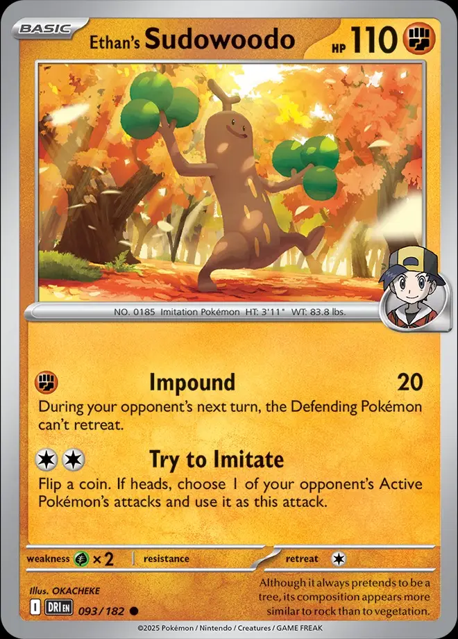 Karta Pokémon: Destined Rivals - 093 - Ethan's Sudowoodo