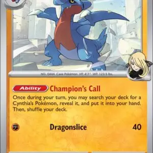 Karta Pokémon: Destined Rivals - 103 - Cynthia’s Gabite (Reverse Holo)