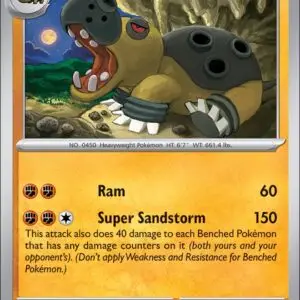 Karta Pokémon: Destined Rivals - 106 - Hippowdon (Reverse Holo)
