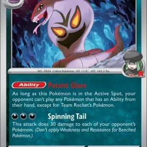 Karta Pokémon: Destined Rivals - 113 - Team Rocket’s Arbok
