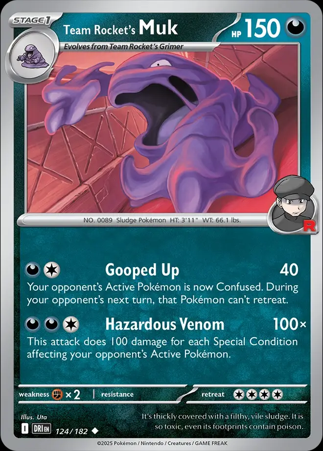 Karta Pokémon: Destined Rivals - 124 - Team Rocket’s Muk