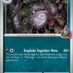 Karta Pokémon: Destined Rivals - 126 - Team Rocket’s Weezing