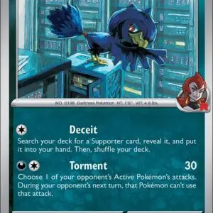 Karta Pokémon: Destined Rivals - 127 - Team Rocket’s Murkrow
