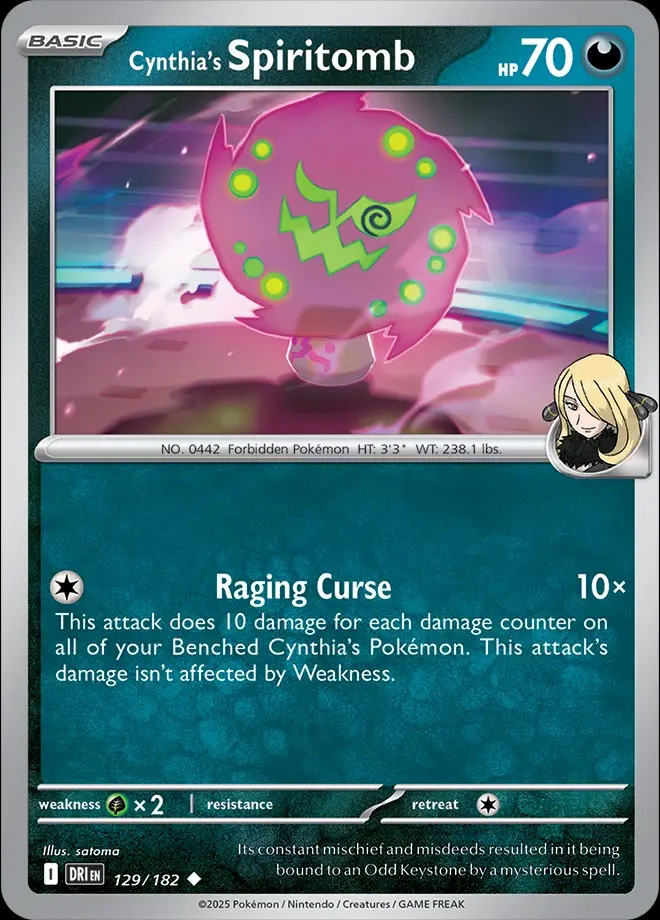 Karta Pokémon: Destined Rivals - 129 - Cynthia’s Spiritomb