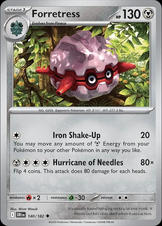 Karta Pokémon: Destined Rivals - 140 - Forretress