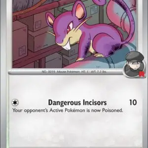 Karta Pokémon: Destined Rivals - 147 - Team Rocket’s Rattata