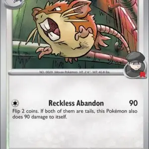 Karta Pokémon: Destined Rivals - 148 - Team Rocket’s Raticate (Reverse Holo)