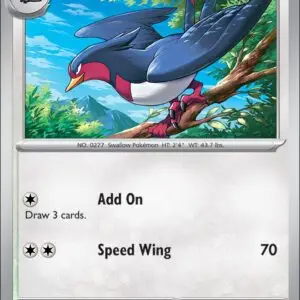 Karta Pokémon: Destined Rivals - 157 - Swellow (Reverse Holo)