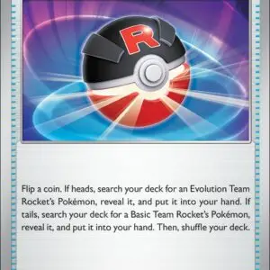 Karta Pokémon: Destined Rivals - 175 - Team Rocket’s Great Ball (Reverse Holo)
