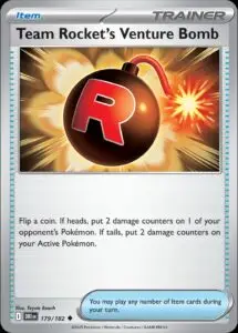 Karta Pokémon: Destined Rivals - 179 - Team Rocket’s Venture Bomb