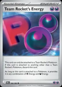 Karta Pokémon: Destined Rivals - 182 - Team Rocket’s Energy (Reverse Holo)