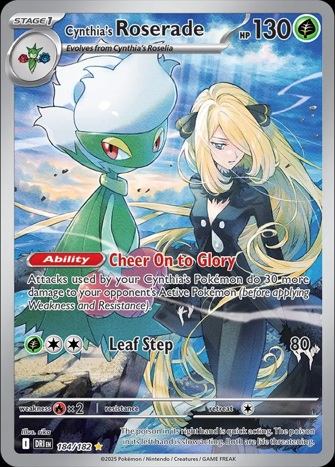 Karta Pokémon: Destined Rivals - 184 - Cynthia’s Roserade
