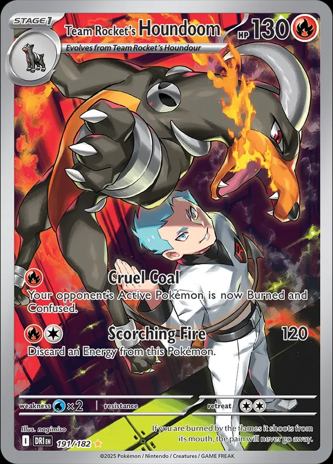 Karta Pokémon: Destined Rivals - 191 - Team Rocket’s Houndoom