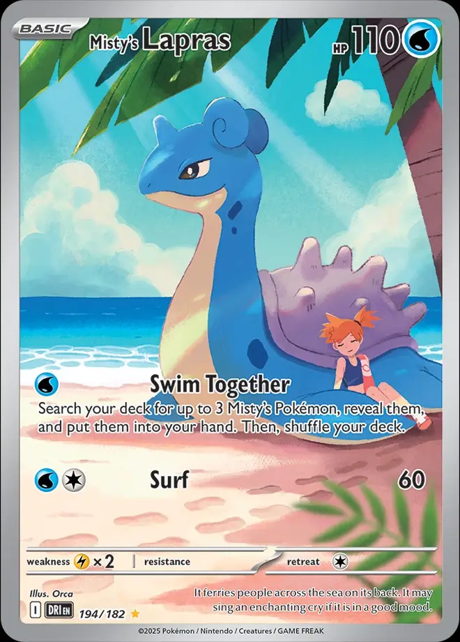 Karta Pokémon: Destined Rivals - 194 - Misty’s Lapras
