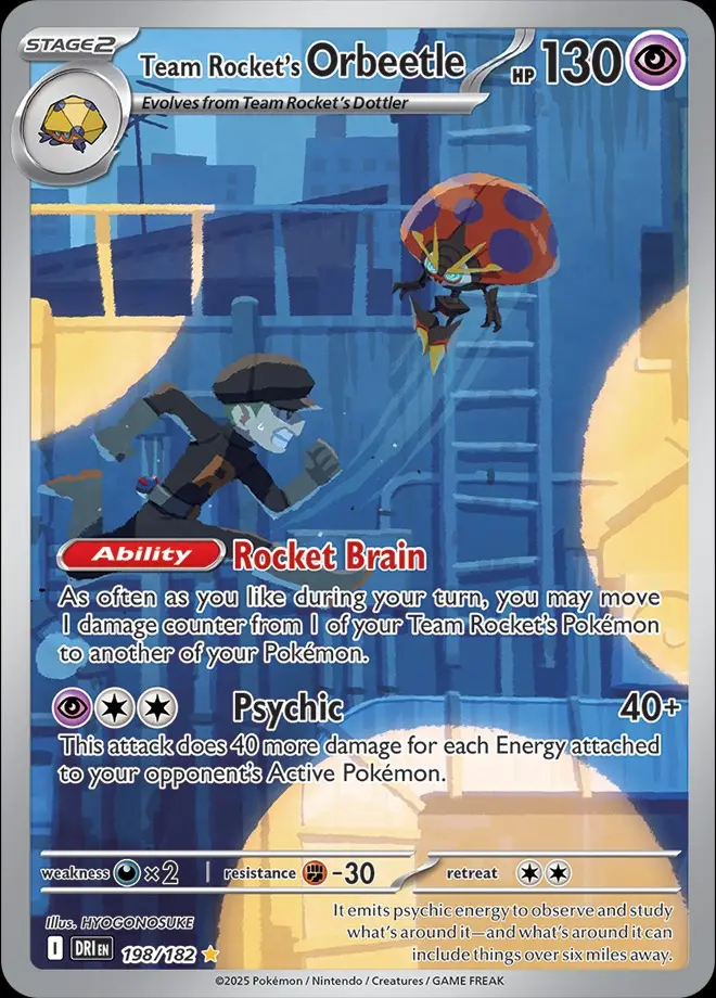 Karta Pokémon: Destined Rivals - 198 - Team Rocket’s Orbeetle