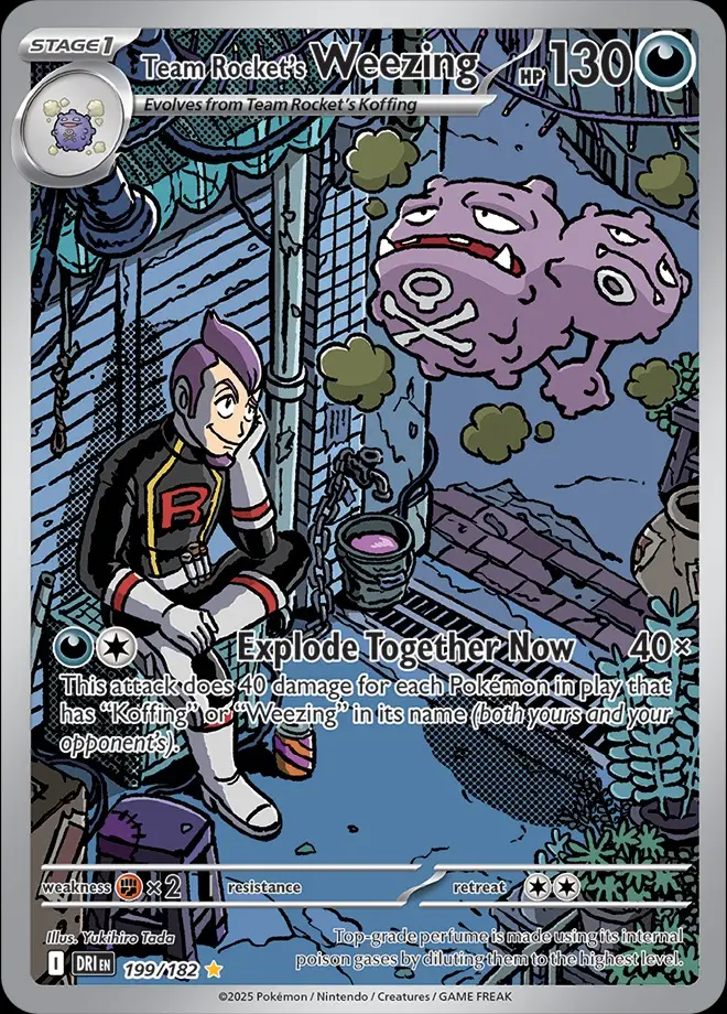 Karta Pokémon: Destined Rivals - 199 - Team Rocket’s Weezing