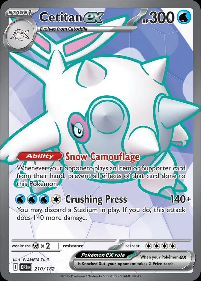 Karta Pokémon: Destined Rivals - 210 - Cetitan ex